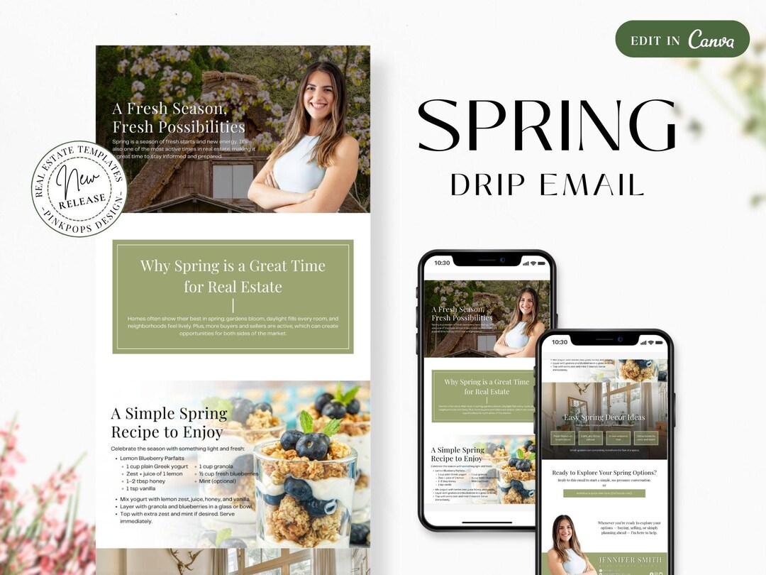 Real Estate Spring Email Template (digital Download) - Etsy