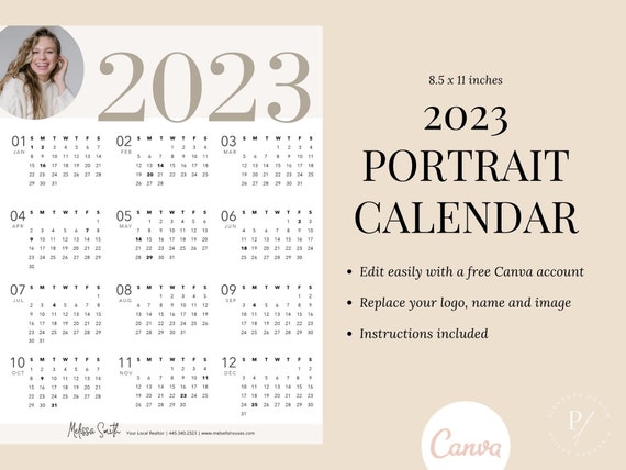 2023-calendar-real-estate-portrait-calendar-real-estate-etsy
