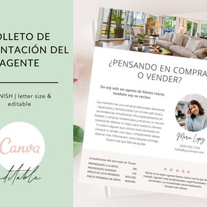 Dépliant de présentation pour agent bilingue, Marketing immobilier en espagnol, Dépliant de présentation pour agent, Présentation pour nouvel agent, Dépliant de quartier
