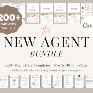 Real Estate New Agent Bundle, Real Estate Bundle, Real Estate Farming 2023, Real Estate Marketing Bundle, Real Estate Checklist Bundle