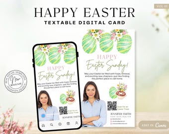 Grund und Boden Frohe Ostern Digitale Textkarte | Digitaler Download