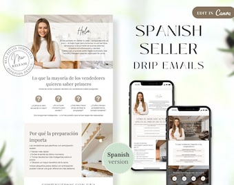 Spanische Makler Tropf E-Mails (Canva Editable)