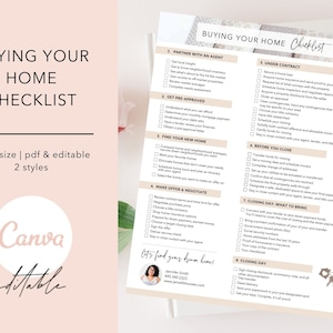 Buying Your Home Checklist, Real Estate Marketing, Real Estate Flyer, Client Welcome Flyer, New Client Flyer, Home Buyer Checklist