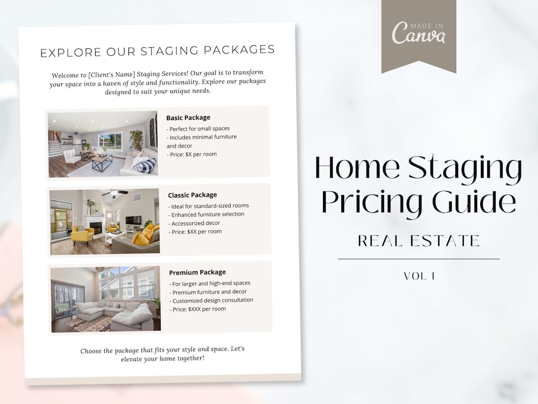Home Staging Pricing Guide, Home Staging Price Guide, Interior Design