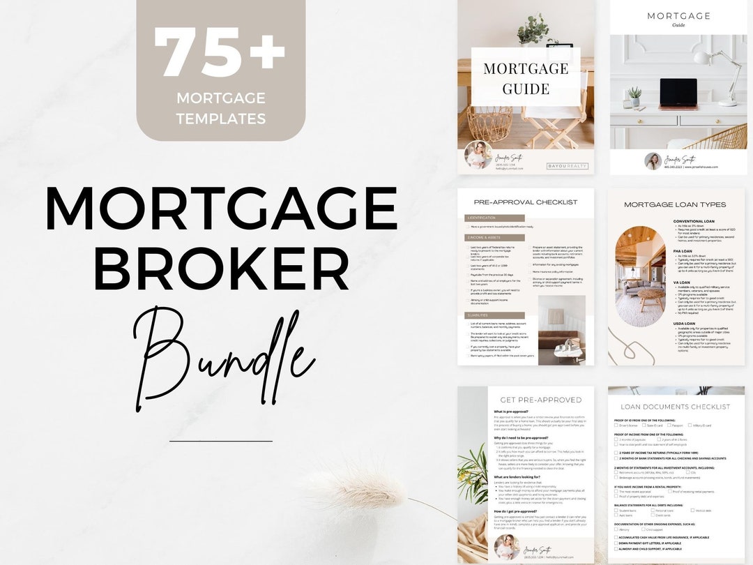 Mortgage Broker Marketing, Mortgage Checklists, Loan Broker Marketing, Mortgage Broker Bundle