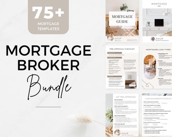 Mortgage Broker Marketing, Mortgage Checklists, Loan Broker Marketing, Mortgage Broker Bundle Template, Mortgage Broker Template