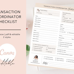 Transaction Coordinator Checklist, Real Estate Marketing, Real Estate Flyer, Transaction Coordinator Form, New Client Welcome Flyer