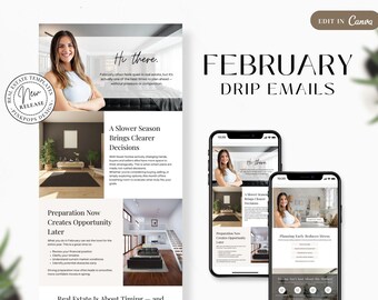 Grundbesitz Februar E-Mail-Vorlage (digitaler Download)