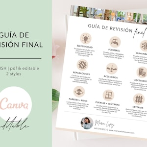 Guía final de español, Marketing inmobiliario bilingüe, Lista de verificación para la guía final de bienes raíces, Agente inmobiliario bilingüe