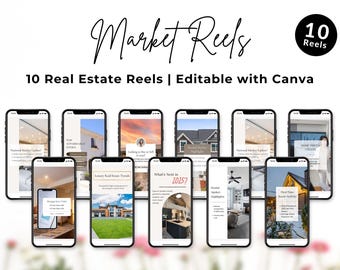 Real Estate Market Instagram Reels | Canva Templates (Digital Download)