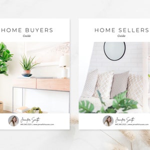 Minimal Buyer and Seller Guide Bundle, Real Estate Guide Bundle, Modern Real Estate Marketing, First Time New Home Buyer Seller Guide