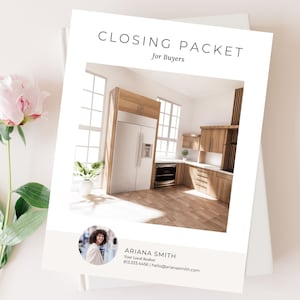 Minimal Closing Packet for Buyers, Real Estate Closing Packet, Modern Real Estate Marketing, New Client Exit Packet