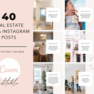40 Real Estate Trivia Instagram Posts, Real Estate Trivia Posts, Real Estate Marketing, Real Estate Instagram Templates