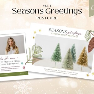 Seasons Greetings Grundbesitz-Postkarte, Grundbesitz-Weihnachtspostkarte, Weihnachtsgrundbesitz-Postkarte, Grundbesitz-Weihnachtsfeiertags-Mailer