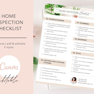 Home Inspection Checklist, Real Estate Marketing, Inspection Checklist, House Inspection Checklist, Real Estate Checklist