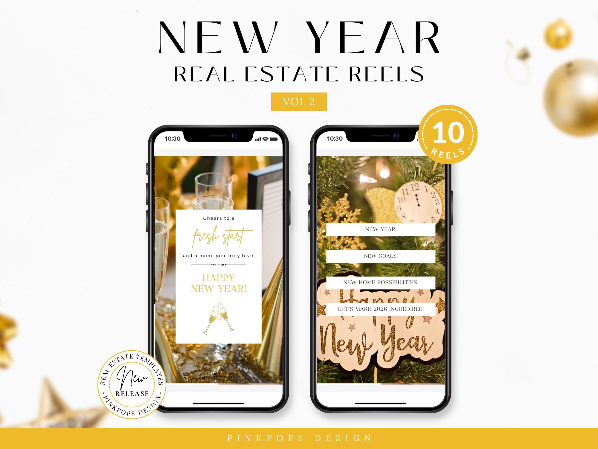 New Year 2026 Real Estate Instagram Reels | Canva Templates (digital ...