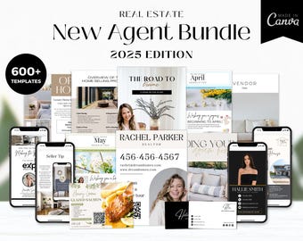 Neue Makler Marketing Bündel | Über 600 Canva Vorlagen (Digitaler Download)