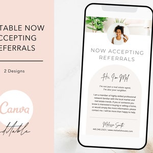 Textable Now Accepting Referrals Announcement, Real Estate Referral Flyer, Real Estate Marketing, New Agent Introduction Flyer