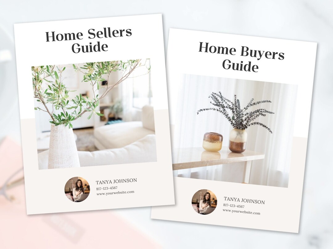 Minimal Buyer and Seller Guide Bundle, Real Estate Guide Bundle, Modern ...