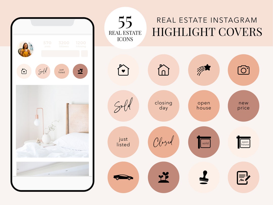 55 Real Estate Instagram Highlights Boho Real Estate - Etsy