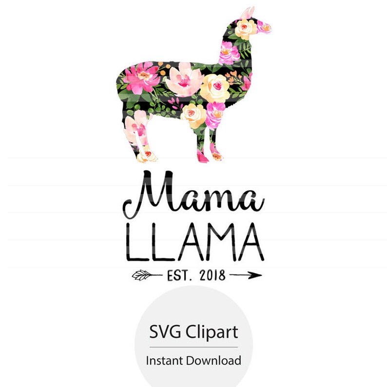 Download Mama Llama SVG Personalized Gift For Mom Mother's Day | Etsy