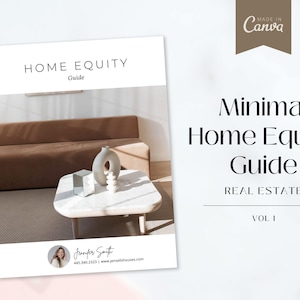 Minimal Home Equity Guide | CMA Packet Clients | Real Estate Home Equity Guide Template | Home Seller Guide | Real Estate Marketing | Canva