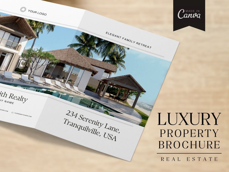 Luxury Real Estate Brochure Template | Elegant Property Marketing ...