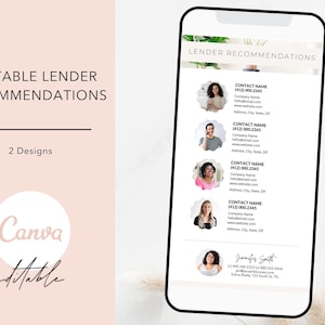 Textable Lender Recommendations, Real Estate Marketing, Trusted Lenders List, Lenders List, Real Estate Flyer