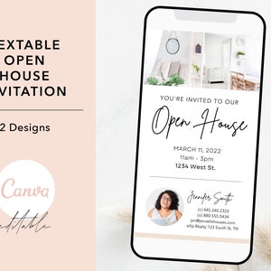 Textable Open House Invitation, Open House Invitation, Real Estate Marketing, Open House Flyer, Real Estate Open House Marketing