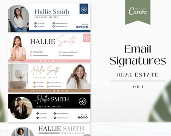 Sjabloon e-mailhandtekening makelaar | Modern canvasontwerp (digitale download)