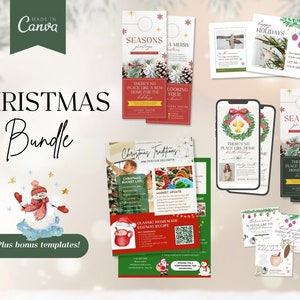 Grundbesitz Weihnachtspaket | Weihnachts Postkarte | Bauernhof Winterbau | Weihnachten Immo-Immobilien-Vermarktung | Weihnachtsflieger