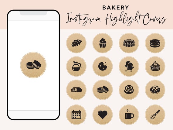 Bakery Instagram Story Highlights Kraft Instagram Highlights | Etsy