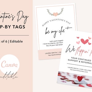 Valentine&#39;s Day Pop By Tag, Valentine&#39;s Day Real Estate Pop By Tag, Real Estate Holiday Marketing, Real Estate Holiday Pop By Tag