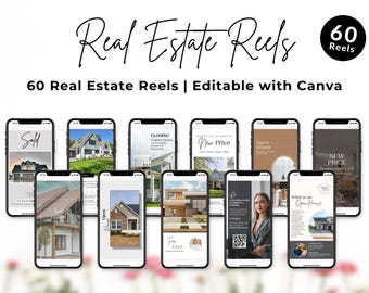 Real Estate Instagram Reels | Real Estate Marketing | Real Estate Instagram Templates | Instagram Reels Video | Canva Video Reels