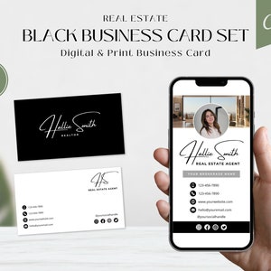 Real Estate Business Card Template | Real Estate Marketing | Realtor Business Card | Real Estate Digital Business Card | Canva Business Card