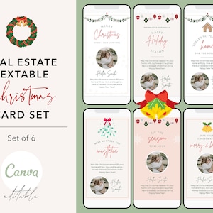 Digitale Weihnachtskarte, Weihnachtskarte, Weihnachts-Immobilien-Werbung, Weihnachts-Postkarte