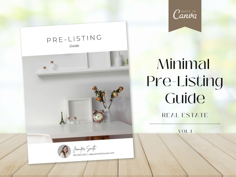 Minimal Pre Listing Guide | Seller Guide | Real Estate Pre Listing Guide Template | Pre Listing Presentation | Real Estate Marketing | Canva