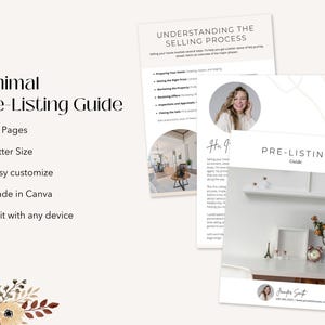 Minimal Pre Listing Guide | Seller Guide | Real Estate Pre Listing Guide Template | Pre Listing Presentation | Real Estate Marketing | Canva