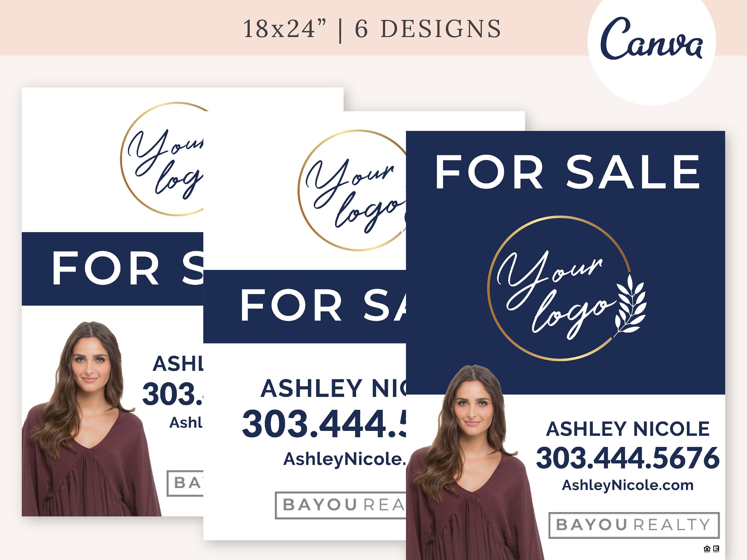 Navy Real Estate for Sale Sign Template, Realtor Yard Sign (canva) - Etsy  Israel