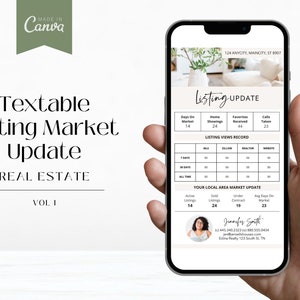 Update zum 2020-Immobilienmarkt | -Visitenkarte | Makler | Grundbesitz Textable | Canva Vorlage