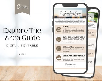 Guide Airbnb Explore textable, modèle Canva (téléchargement numérique)