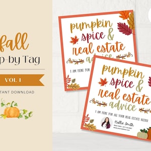Tags de Outono | Tags de Outono para Imóveis | Marketing Imobiliário | Dicas de Abóbora e Imóveis | Tags de Abóbora e Imóveis | Canva para Corretores de Imóveis