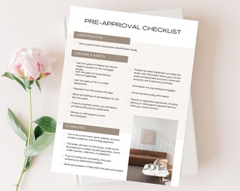 Luxury Pre-Approval Checklist, Luxury Real Estate Marketing, Real Estate Pre-Approval Checklist, Luxury Pre-Approval Checklist