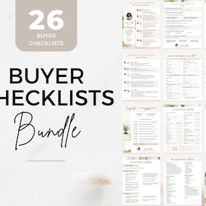 Buyer Checklists Bundle, Real Estate Marketing, Real Estate Buyer Bundle, Buyer Templates Bundle, Under Contract Bundle, Home Buyer Bundle