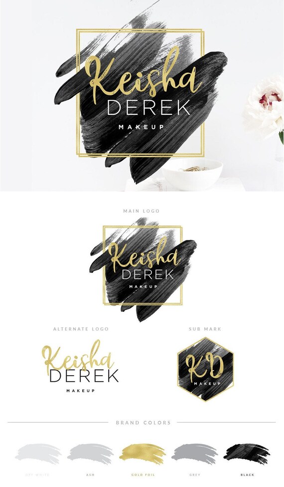 Makeup Artist Logo Gold Makeup Logo Black And Gold Logo Etsy Makeup Artist Logo Gold Makeup Logo Black And Gold Logo Etsy