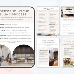 Minimal Pre Listing Guide | Seller Guide | Real Estate Pre Listing Guide Template | Pre Listing Presentation | Real Estate Marketing | Canva