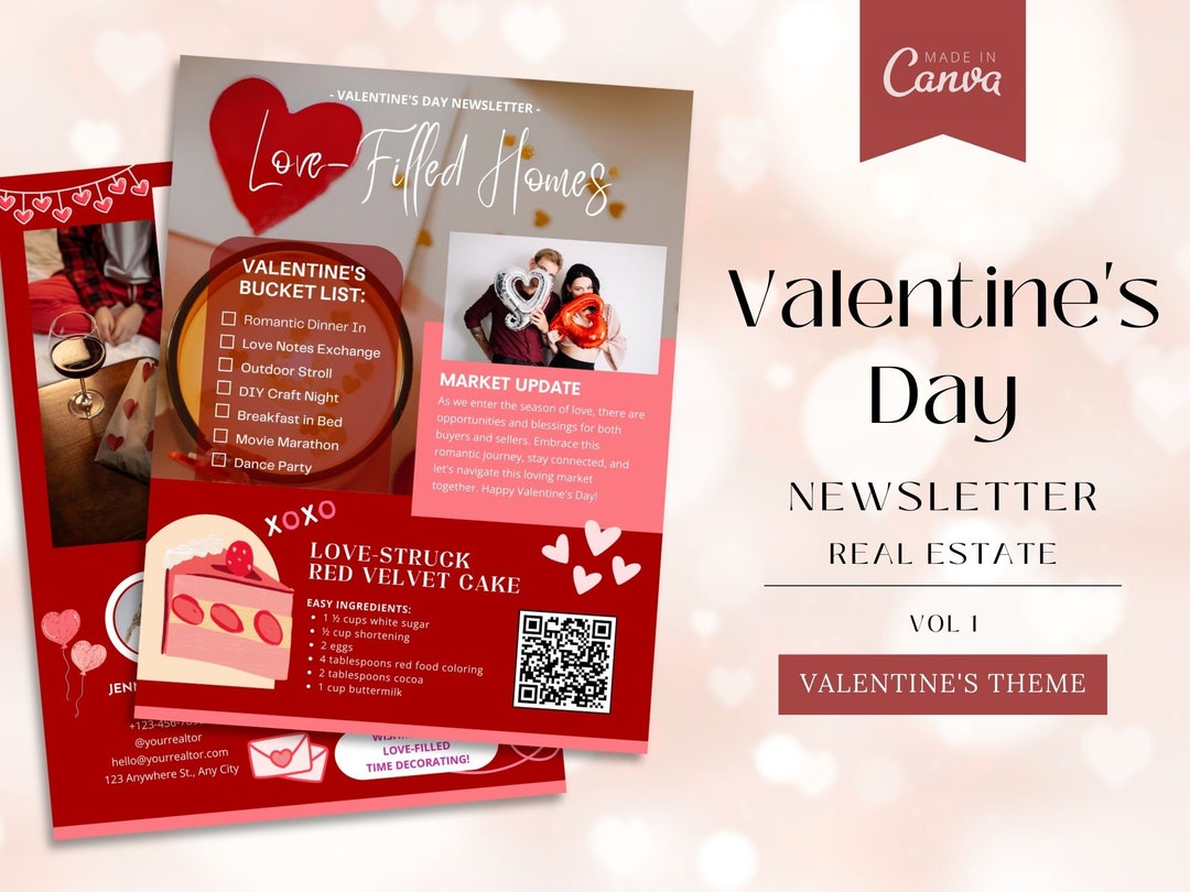 Real Estate Valentine's Day 2024 Newsletter, Valentine Real Estate