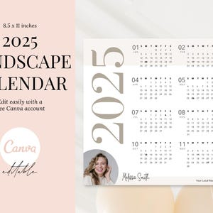 2025 Real Estate Landscape Calendar, Real Estate Calendar Magnet, Printable Realtor Magnet Calendar, Real Estate New Year Marketing