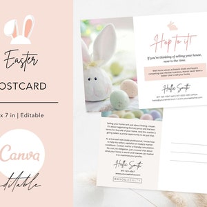 Cartolina di Pasqua immobiliare, cartolina di Pasqua immobiliare "Salta a farlo", Pasqua immobiliare, volantino di Pasqua immobiliare, cartolina di Pasqua