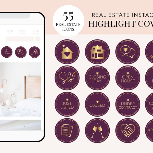 55 Real Estate Instagram Highlights, Cabernet Gold Real Estate Instagram Story, Berkshire Hathaway Real Estate